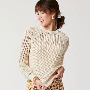 Spartina 449 Women's Shelby Crewneck Buttercream Sweater
